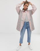 Asos Design Colourblocked Longer Length Anorak Jacket-multi