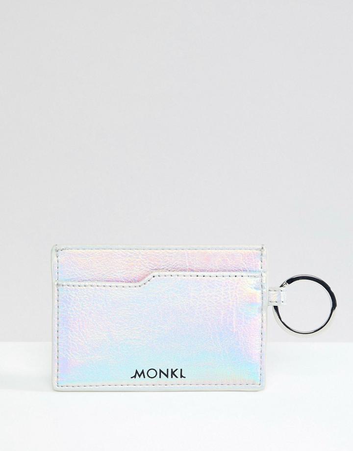 Monki Holographic Card Holder In Holographic - Multi
