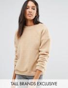 One Day Tall Allover Faux Shearling Sweater - Beige