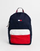 Tommy Hilfiger Color Block Backpack In Blue