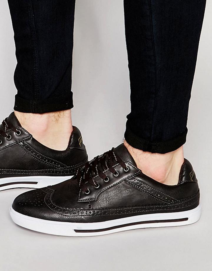 Lambretta Brogue Sneakers - Brown