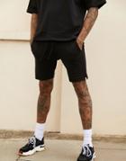 Asos Design Two-piece Jersey Skinny Shorts With 3d Embroidered Dark Future Logo - Black