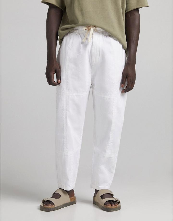 Berskha Oversized Textured Pants In White