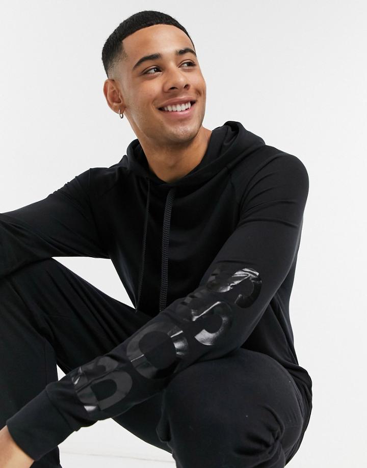 Boss Bodywear Hoodie In Black