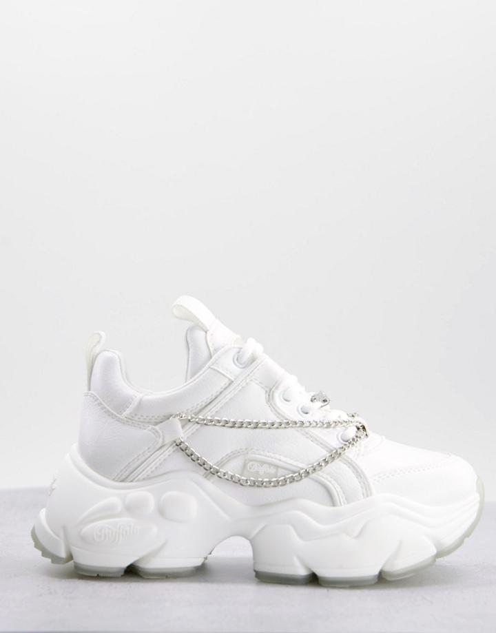Buffalo Binary Chunky Sneakers In Ice-white