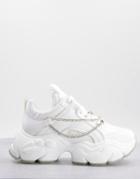 Buffalo Binary Chunky Sneakers In Ice-white