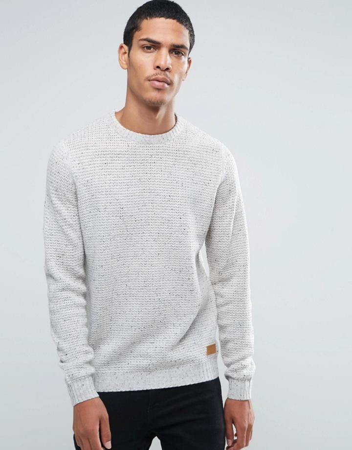 Threadbare Textured Knit Sweater - Beige