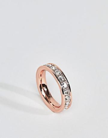 Ted Baker Claudie Narrow Crystal Band Ring-gold