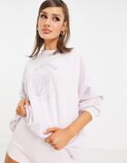 Adidas Originals Tennis Luxe Logo Sweatshirt In Pearl Pink