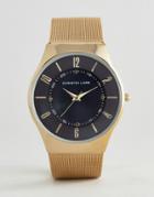 Christin Lars Gold Watch With Round Black Dial - Gold