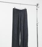 Only Curve Jersey Wide Leg Pants In Gray-grey
