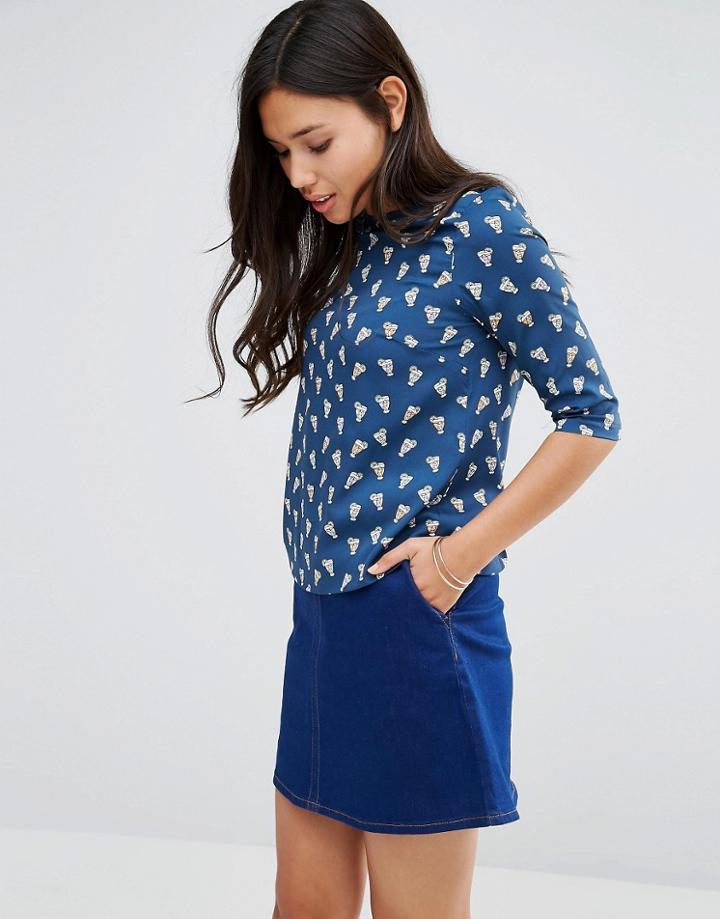 Sugarhill Boutique Happy Holidays Top - Navy