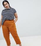 Asos Curve Mom Chinos In Ochre - Orange