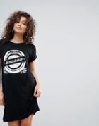 Lasula Badass Rock T-shirt Dress - Black