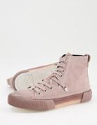 All Saints Elena Hi Top Sneakers In Blush Pink