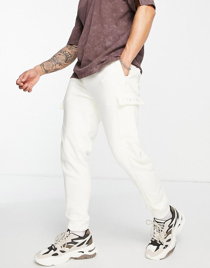 Siksilk Polar Fleece Sweatpants In Off White
