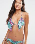 Hobie Medallion Print Tiriangle Bikini Top - Multi