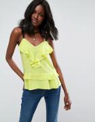 Asos Ultimate Ruffle Cami - Yellow