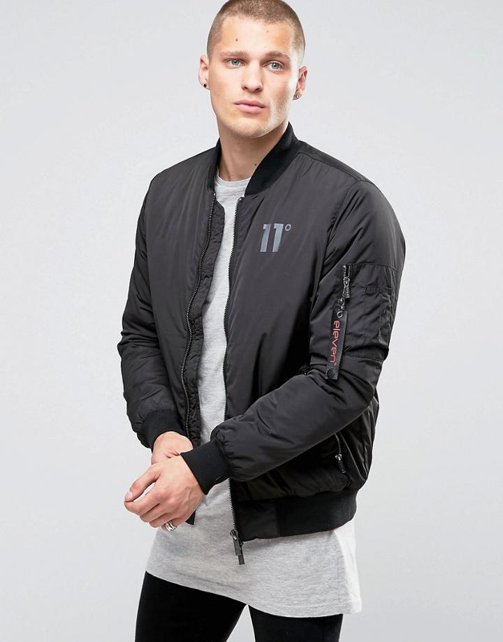 11 Degrees Bomber Jacket - Black