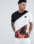 Good For Nothing Muscle T-shirt In Palm Tree Print - Multi