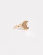 Asos Design Ear Cuff With Moon In Gold Tone