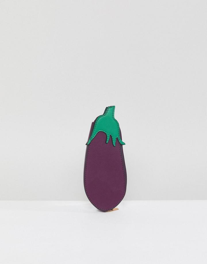Asos Aubergine Coin Purse - Purple