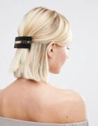 Kitsch Vegan Leather Ebony Hair Clip - Black
