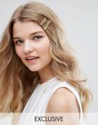 Orelia Days Of The Week Hair Slides - Gold