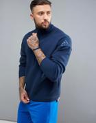 Adidas Zne Half Zip Sweatshirt In Blue - Blue