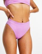 Nike Swimming High Waisted Bikini Bottoms In Lilac-purple