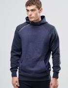 G-star Raix Zip Neck Hoodie - Sartho Blue Htr