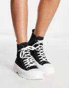 Asos Design Dulcie High Top Sneakers In Black