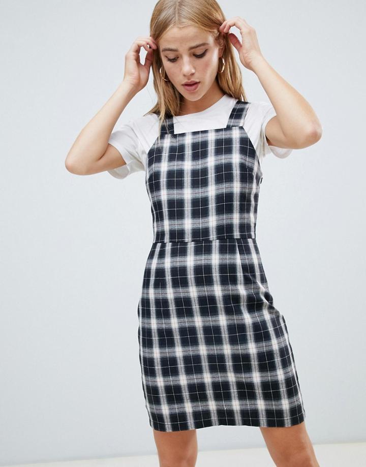 Daisy Street Wide Strap Cami Dress In Retro Check - Multi