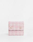 Asos Design Boucle Ladies' Wallet With Pearl Detail