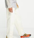 Collusion 90s Fit Baggy Pants In Ecru-white
