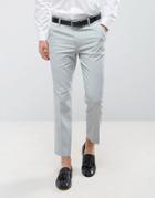 Asos Skinny Smart Pants In Sage Green Seersucker Stripe - Blue
