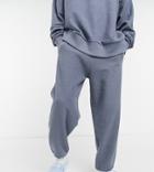 Collusion Oversized Sweatpants In Reverse Loop Back Fabric In Charocal Set-grey