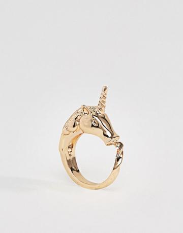 Monki Unicorn Ring - Gold