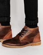 Jack & Jones Gene Leather Desert Boots - Tan