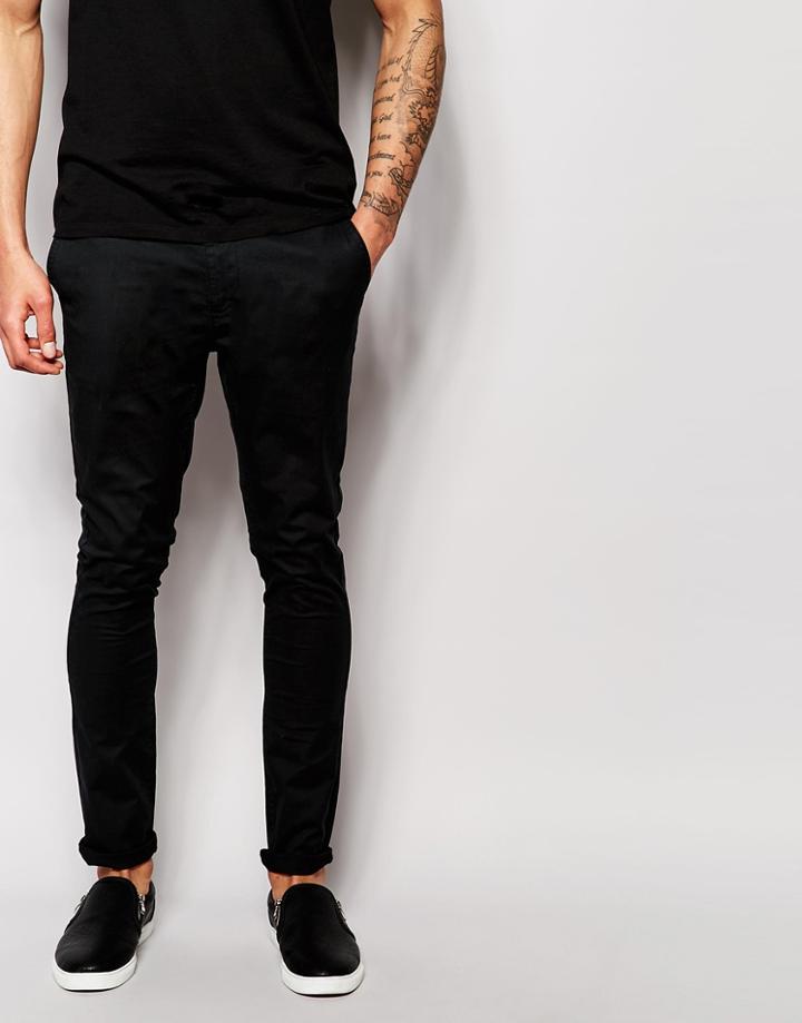 Asos Super Skinny Chinos - Black