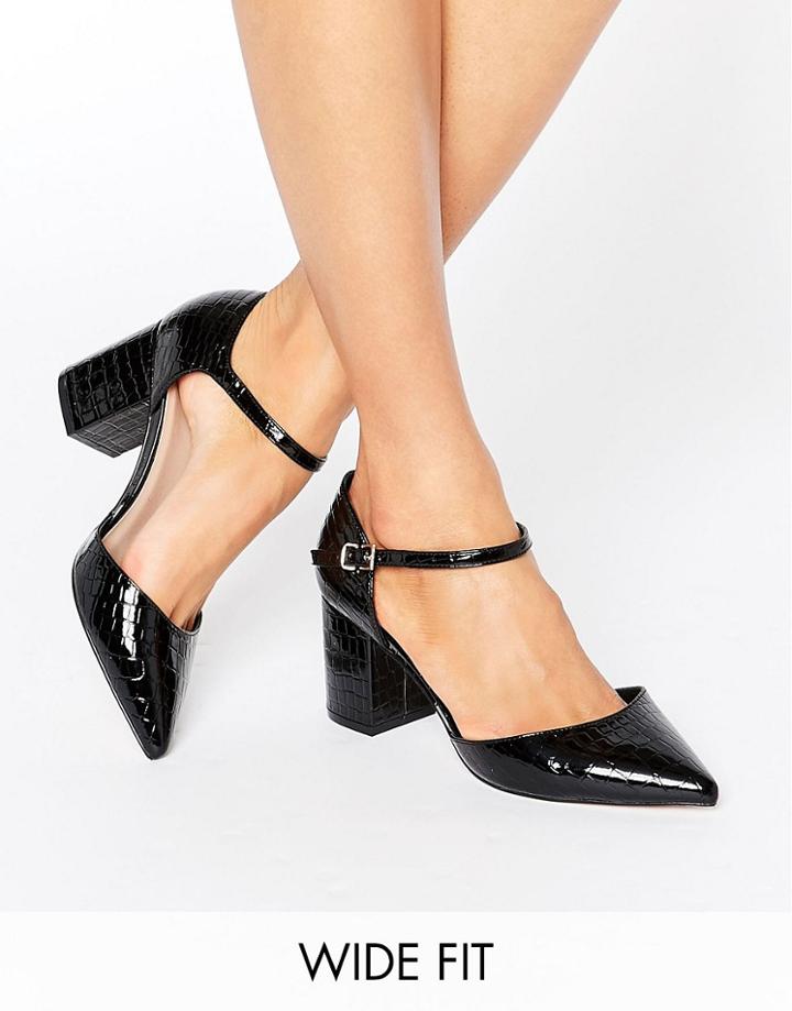 Asos Soraya Wide Fit Pointed Heels - Black