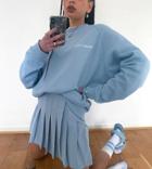 Collusion Oversized Sweatshirt Set In Pale Blue-blues