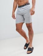 Nicce Lounge Shorts In Gray With Waistband - Gray