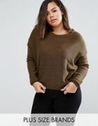 Bravesoul Plus Sweater - Green