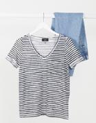 Object Tessi V-neck Striped T-shirt In Multi