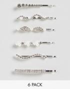 New Look Sparkle And Pearl Hair Slides - Cream