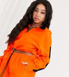 Public Desire Curve High Neck Tracksuit Top With Contrast Detail Two-piece-orange