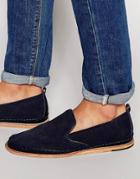 Hudson London Macuco Suede Loafer - Navy