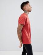 New Look T-shirt With Roll Sleeve In Rust - Brown