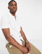 Asos Design Regular Fit Smart Linen Shirt With Penny Collar In White